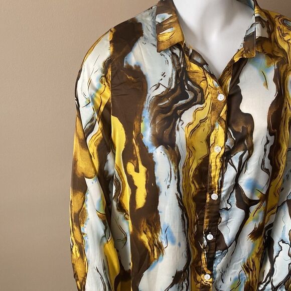 NWT- Fashion Nova Satin Shirt Dress - Size 1X - Picture 12 of 17